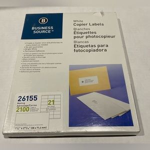 Business Source White Copier Labels 26155